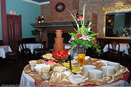 Chocolate Fountain with Exotic Plant